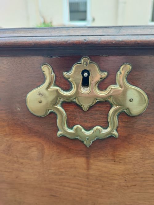 A FINE MAHOGANY GEORGE III SILVER OR HALL TRUNK - ADDITIONAL PHOTO 8