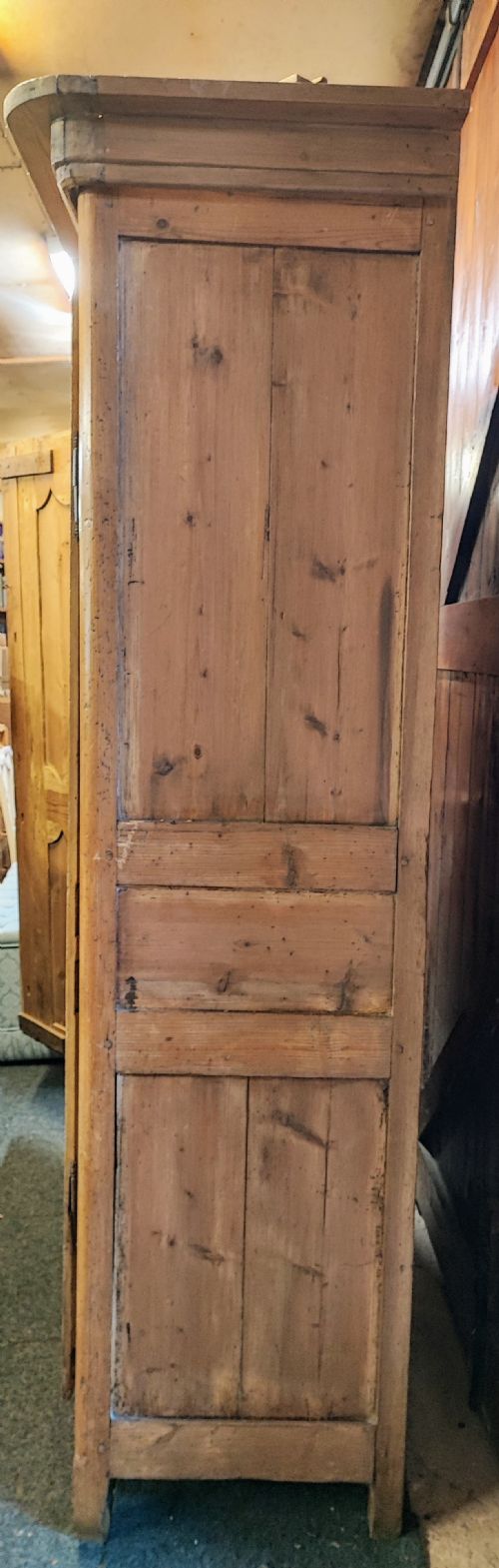 ANTIQUE FRENCH PINE MARRIAGE ARMOIRE - ADDITIONAL PHOTO 2