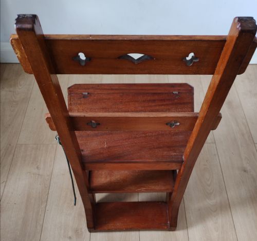 FINE SET OF 19C MAHOGANY METAMORPHIC LIBRARY STEPS - ADDITIONAL PHOTO 12