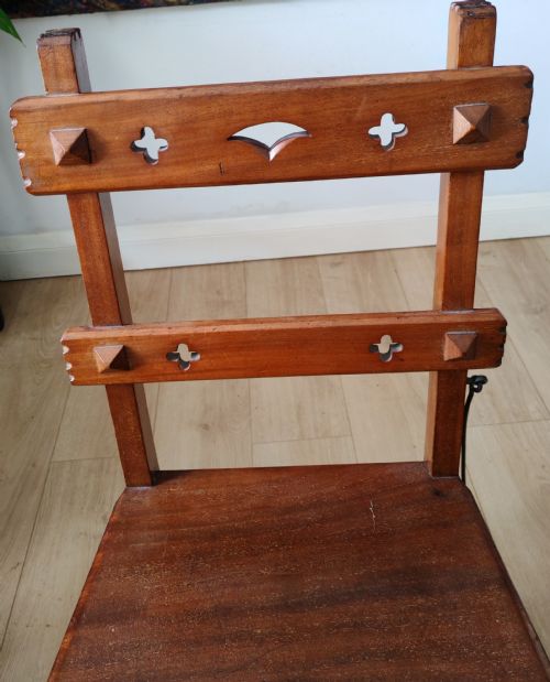 FINE SET OF 19C MAHOGANY METAMORPHIC LIBRARY STEPS - ADDITIONAL PHOTO 15