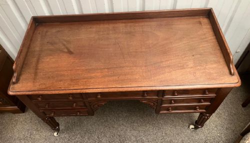 19C MAHOGANY WRITING TABLE BY FILMERS OF LONDON - ADDITIONAL PHOTO 3