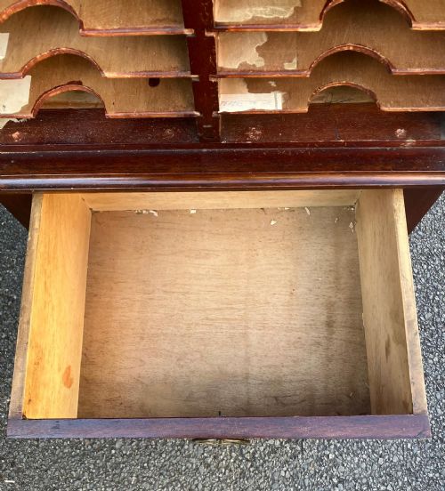 ANTIQUE MAHOGANY FILE CABINET - ADDITIONAL PHOTO 6