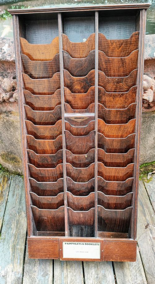 1920S OAK PAMPHLET OR LETTER HOLDER - ADDITIONAL PHOTO 1
