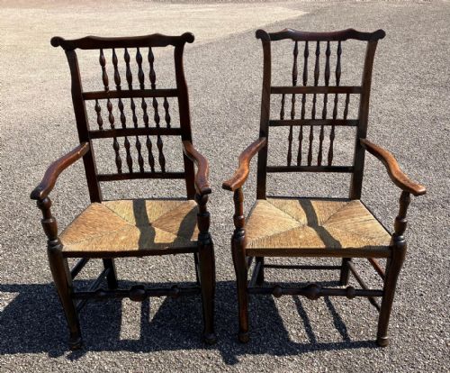 SUPERB SET OF 8 SPINDLE BACK COUNTRY CHAIRS - ADDITIONAL PHOTO 7