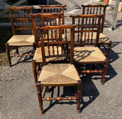 SUPERB SET OF 8 SPINDLE BACK COUNTRY CHAIRS - ADDITIONAL PHOTO 19