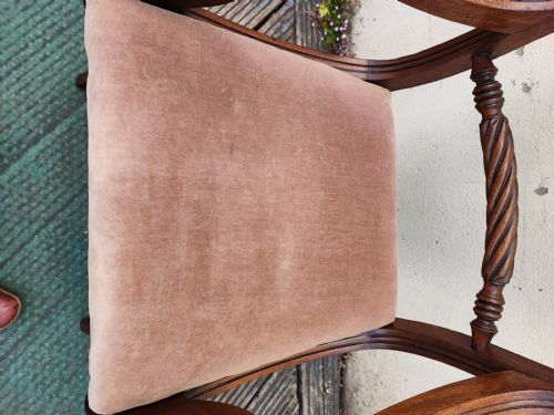 REGENCY SABRE LEG MAHOGANY DESK CHAIR - ADDITIONAL PHOTO 2