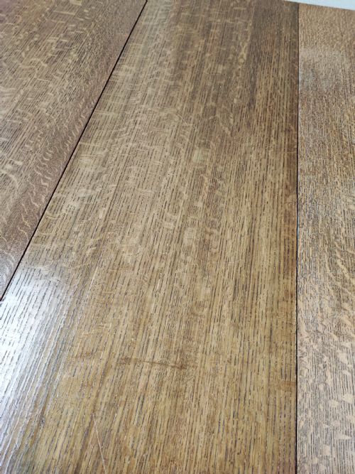 ANTIQUE GOLDEN OAK 2 LEAF EXTENDING DINING TABLE - ADDITIONAL PHOTO 11