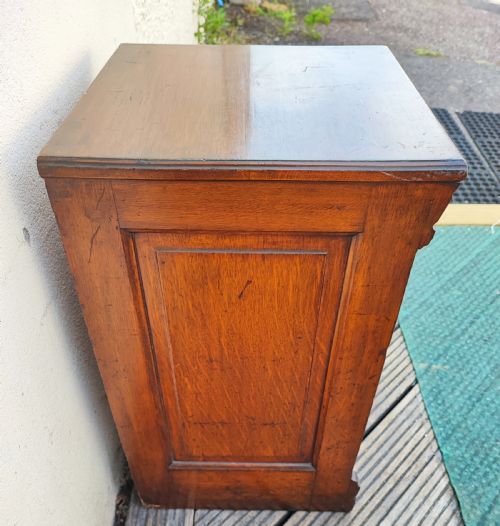 ANTIQUE SMALL OAK FILING CHEST - ADDITIONAL PHOTO 2