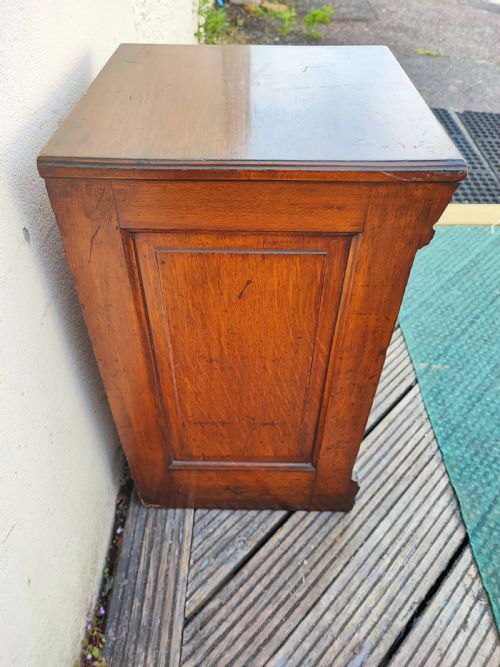 ANTIQUE SMALL OAK FILING CHEST - ADDITIONAL PHOTO 3