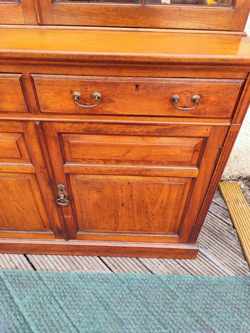 QUALITY VICTORIAN 2 DOOR BOOKCASE - ADDITIONAL PHOTO 5