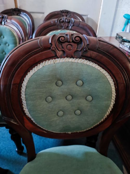 SUPERB SET OF 6 VICTORIAN MAHOGANY DINING CHAIRS - ADDITIONAL PHOTO 2