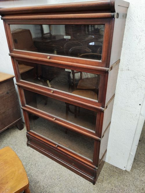 ANTIQUE MAHOGANY 4 STACK GLOBE WERNICKE BOOKCASE - ADDITIONAL PHOTO 1