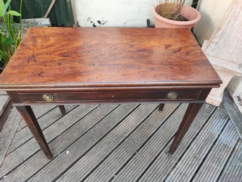 GEORGIAN MAHOGANY SIDE OR CARD TABLE - ADDITIONAL PHOTO 2