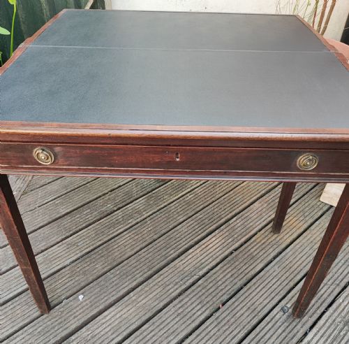 GEORGIAN MAHOGANY SIDE OR CARD TABLE - ADDITIONAL PHOTO 3