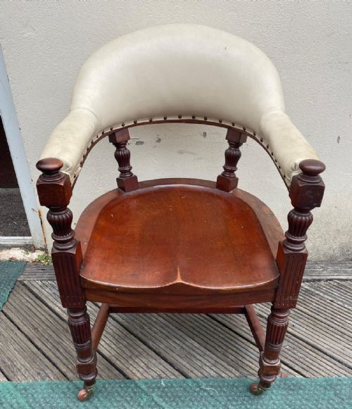 a stunning sholbred of london desk chair - CATEGORY: ANTIQUE CHAIRS - DATED 19TH CENTURY