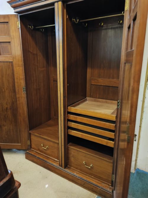 SUPERB VICTORIAN ARTS AND CRAFTS 2 DOOR WARDROBE ATTR TO GILLOWS - ADDITIONAL PHOTO 3
