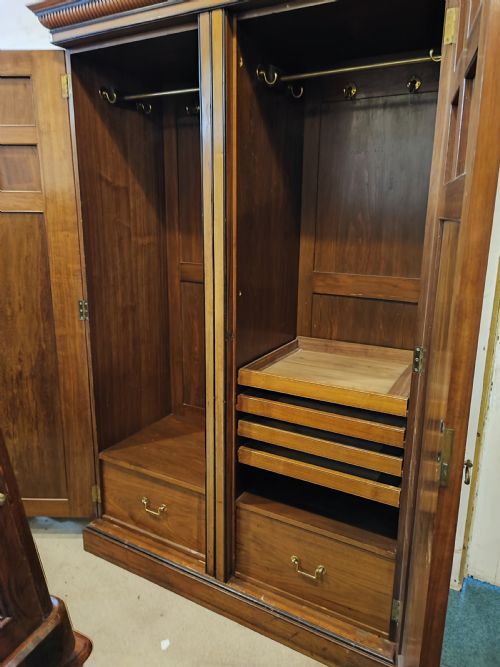 SUPERB VICTORIAN ARTS AND CRAFTS 2 DOOR WARDROBE ATTR TO GILLOWS - ADDITIONAL PHOTO 7