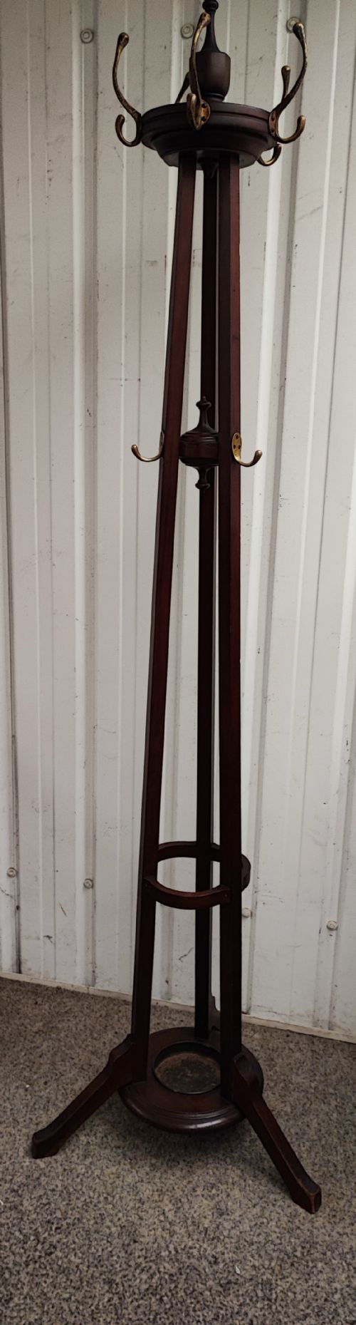 19c art's and crafts coat stand in mahogany - CATEGORY: ANTIQUE FURNITURE - DATED 19TH CENTURY