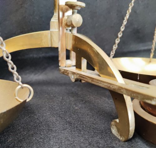 19C SET OF BRASS SCALES - ADDITIONAL PHOTO 2