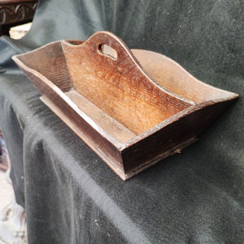 georgian oak cutlery tray - CATEGORY: ANTIQUE MISCELLANEOUS - DATED GEORGIAN