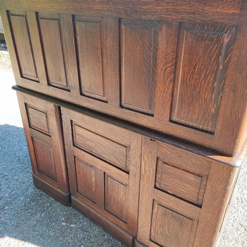 SUPERB ANTIQUE OAK ROLLTOP DESK - ADDITIONAL PHOTO 4