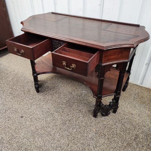 superb19c carved mahogany writing table - CATEGORY: ANTIQUE TABLES - DATED 19TH CENTURY