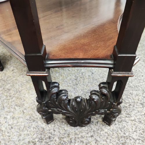 SUPERB19C CARVED MAHOGANY WRITING TABLE - ADDITIONAL PHOTO 5