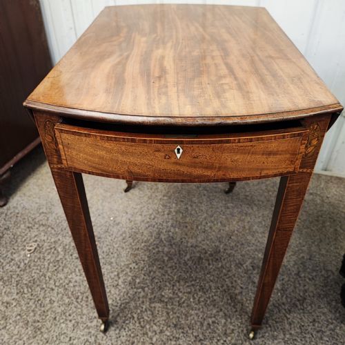 SUPERB GEORGIAN INLAID MAHOGANY PEMBROKE TABLE - ADDITIONAL PHOTO 5