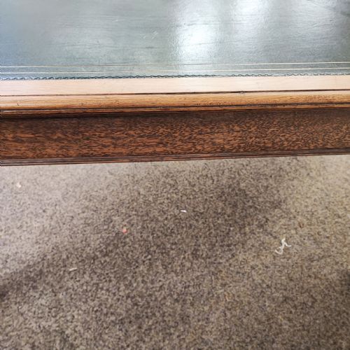 19C BLEACHED OAK LIBRARY TABLE - ADDITIONAL PHOTO 4