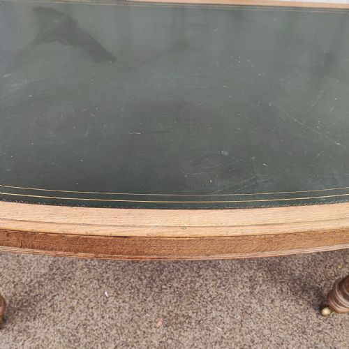 19C BLEACHED OAK LIBRARY TABLE - ADDITIONAL PHOTO 7