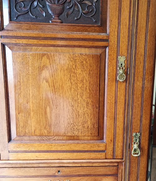 GOOD EDWARDIAN MAHOGANY COMPACTUM WARDROBE - ADDITIONAL PHOTO 8