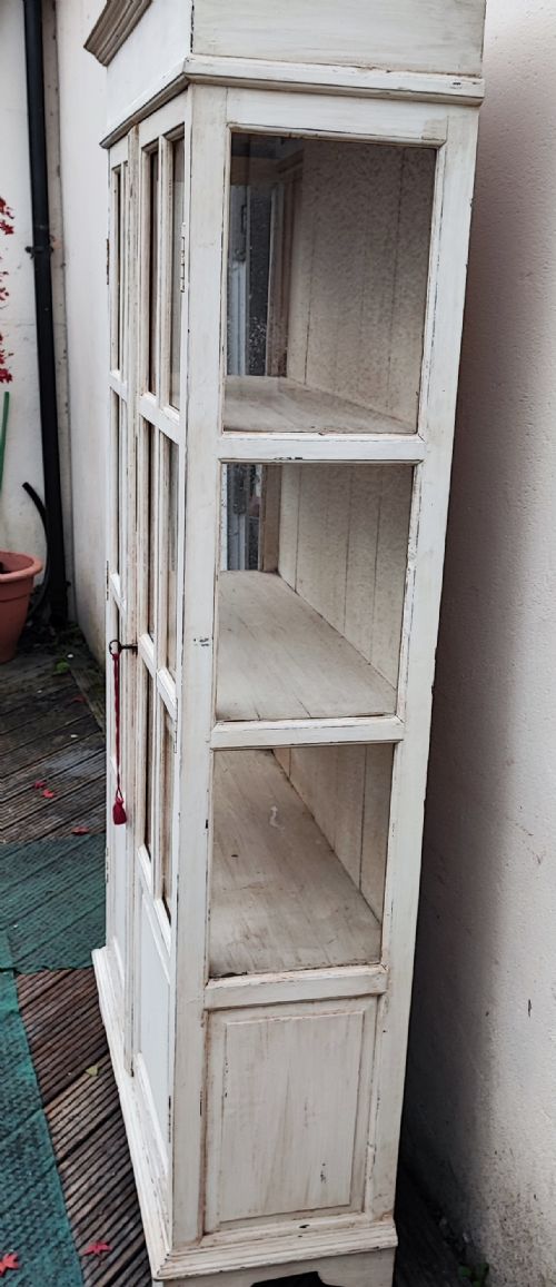 SUPERB SCANDINAVIAN PAINTED PINE BOOKCASE CABINET - ADDITIONAL PHOTO 4