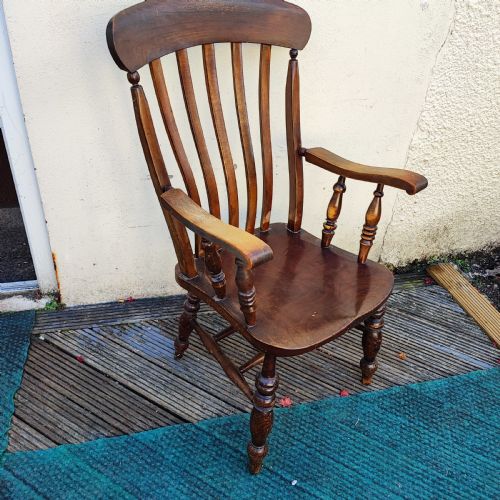victorian farm house arm chair - CATEGORY: ANTIQUE CHAIRS - DATED VICTORIAN