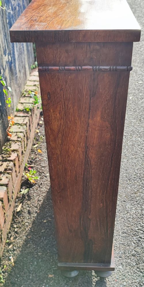SUPERB REGENCY ROSEWOOD OPEN BOOKCASE - ADDITIONAL PHOTO 4