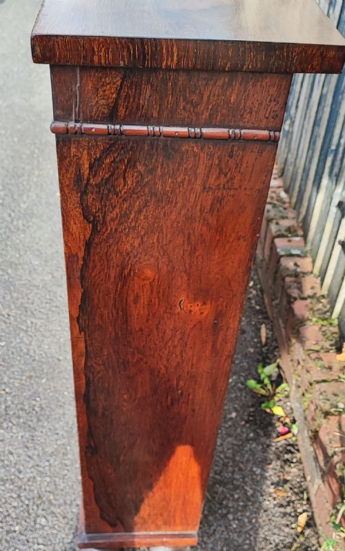 SUPERB REGENCY ROSEWOOD OPEN BOOKCASE - ADDITIONAL PHOTO 5