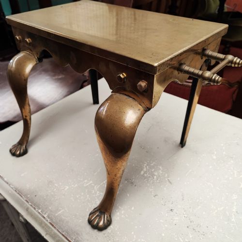 GOOD GEORGIAN BRASS FOOTMAN - ADDITIONAL PHOTO 2