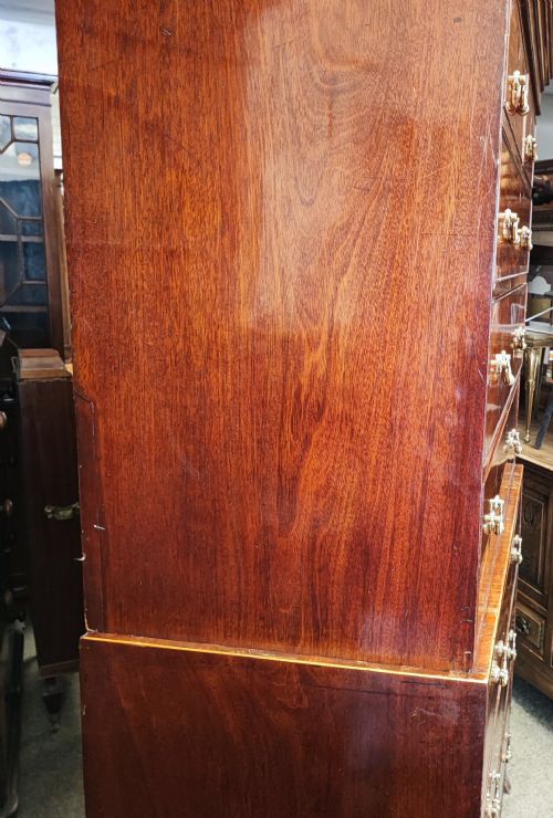 A FINE GEORGIAN CHEST ON CHEST FROM THE CHANNEL ISLANDS - ADDITIONAL PHOTO 1