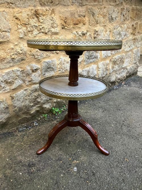 ANTIQUE FRENCH EMPIRE LAMP SIDE TABLE - ADDITIONAL PHOTO 1