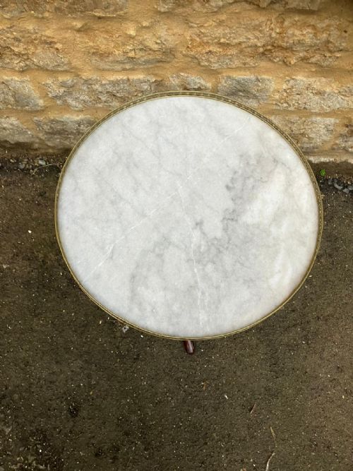 ANTIQUE FRENCH EMPIRE LAMP SIDE TABLE - ADDITIONAL PHOTO 2