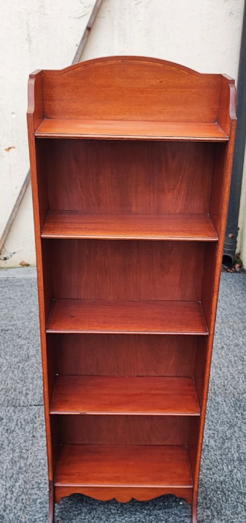 EDWARDIAN PAIR OF MAHOGANY OPEN BOOKCASES - ADDITIONAL PHOTO 12