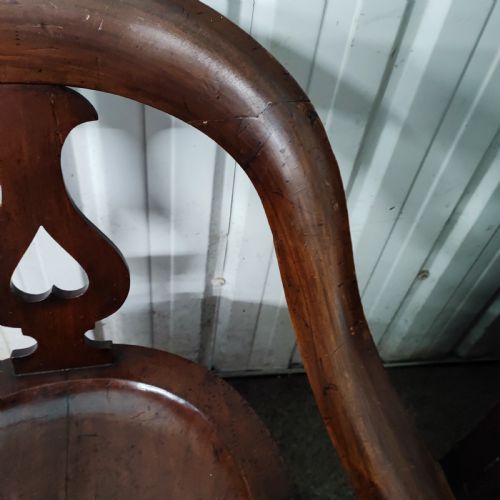 ANTIQUE MAHOGANY DESK CHAIR - ADDITIONAL PHOTO 9