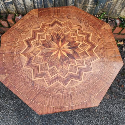 ANTIQUE ITALIAN SORRENTO INLAID LOW TABLE - ADDITIONAL PHOTO 3