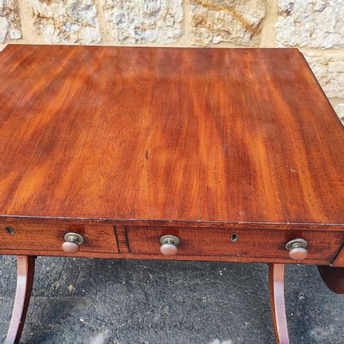 QUALITY REGENCY MAHOGANY SOFA TABLE - ADDITIONAL PHOTO 7