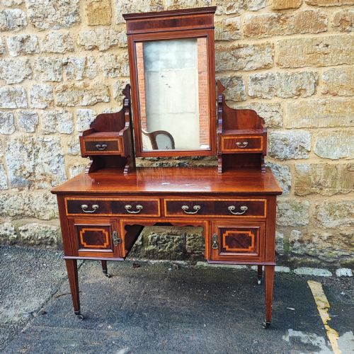 QUALITY INLAID EDWARDIAN DRESSING TABLE - ADDITIONAL PHOTO 1