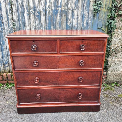 SUPERB VICTORIAN MAHOGANY CHEST OF DRAWERS - ADDITIONAL PHOTO 4