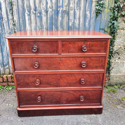 SUPERB VICTORIAN MAHOGANY CHEST OF DRAWERS - ADDITIONAL PHOTO 5