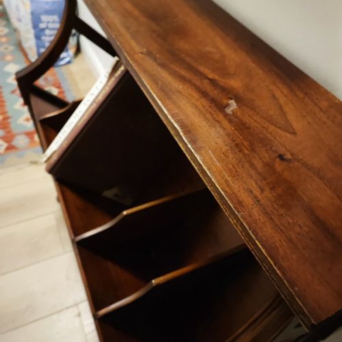 MAHOGANY LIBRARY BOOK TROUGH - ADDITIONAL PHOTO 3