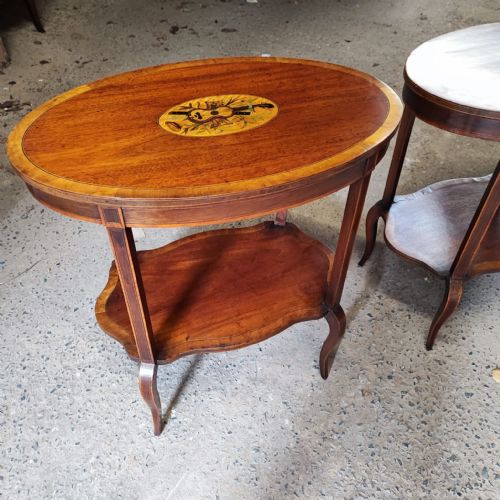 SUPERB AND RARE PAIR OF EDWARDIAN INLAID SIDE TABLES - ADDITIONAL PHOTO 6