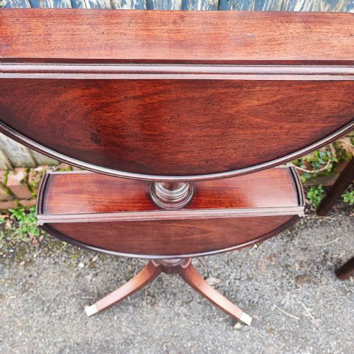 SUPERB REGENCY IRISH MAHOGANY DUMB WAITER - ADDITIONAL PHOTO 4