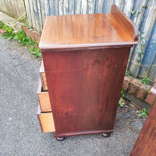 ANTIQUE MAHOGANY PAIR OF BEDSIDE CHESTS - ADDITIONAL PHOTO 7